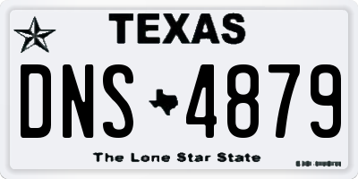 TX license plate DNS4879