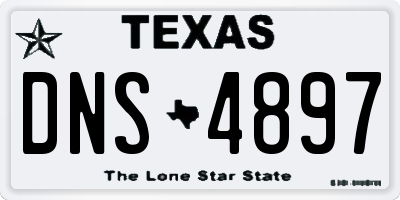 TX license plate DNS4897