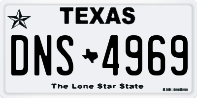 TX license plate DNS4969