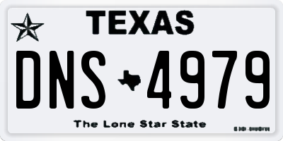 TX license plate DNS4979