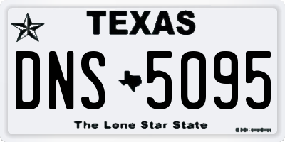 TX license plate DNS5095