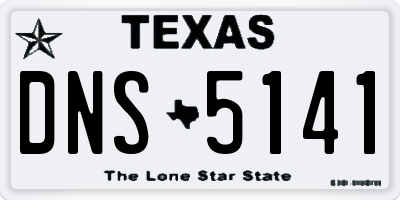 TX license plate DNS5141