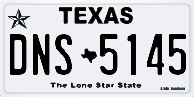 TX license plate DNS5145