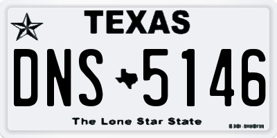 TX license plate DNS5146