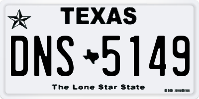 TX license plate DNS5149