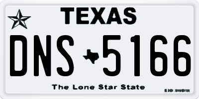 TX license plate DNS5166