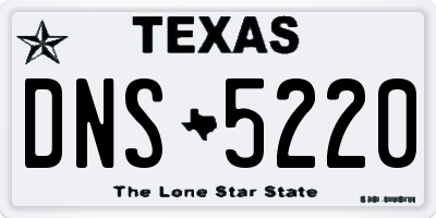 TX license plate DNS5220