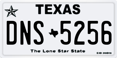 TX license plate DNS5256