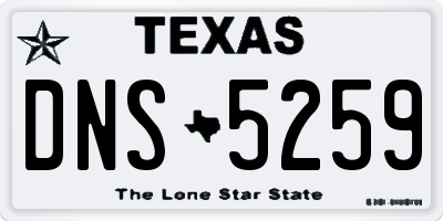 TX license plate DNS5259