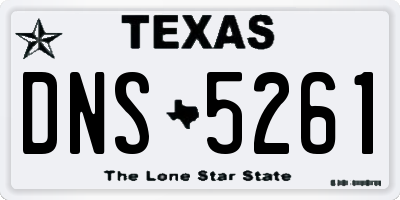 TX license plate DNS5261