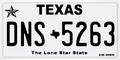 TX license plate DNS5263