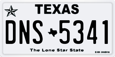 TX license plate DNS5341