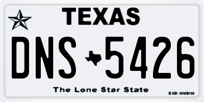 TX license plate DNS5426