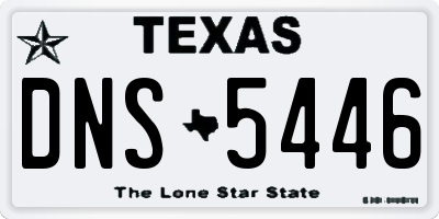 TX license plate DNS5446