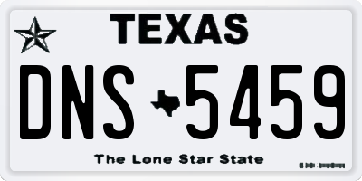 TX license plate DNS5459