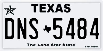 TX license plate DNS5484