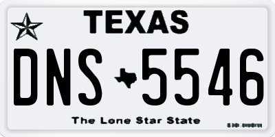 TX license plate DNS5546