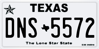TX license plate DNS5572