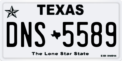 TX license plate DNS5589