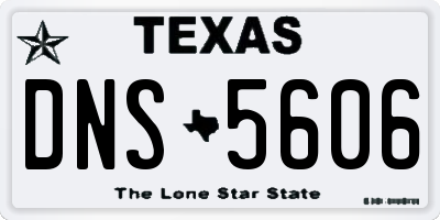 TX license plate DNS5606