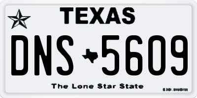 TX license plate DNS5609