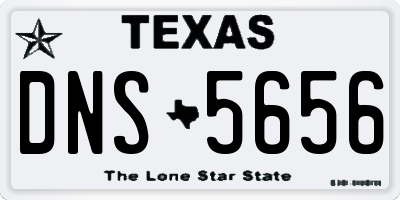 TX license plate DNS5656