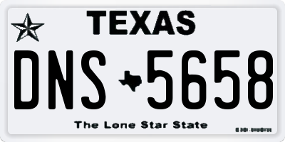 TX license plate DNS5658