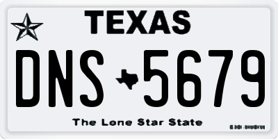 TX license plate DNS5679