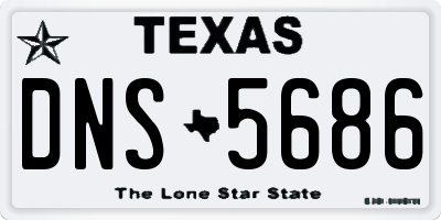 TX license plate DNS5686