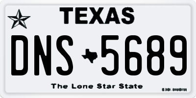 TX license plate DNS5689