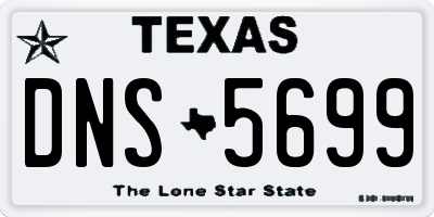 TX license plate DNS5699