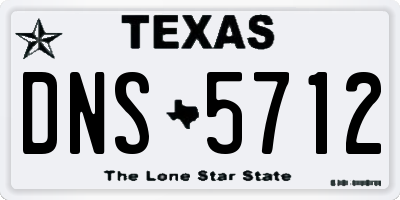 TX license plate DNS5712