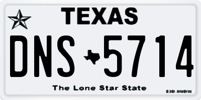 TX license plate DNS5714