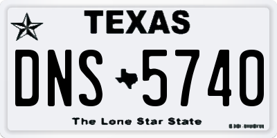 TX license plate DNS5740