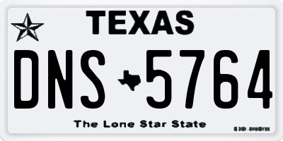 TX license plate DNS5764