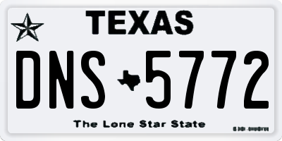 TX license plate DNS5772