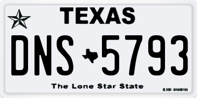 TX license plate DNS5793