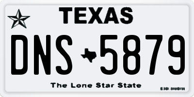 TX license plate DNS5879