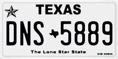 TX license plate DNS5889