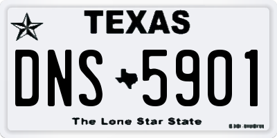 TX license plate DNS5901