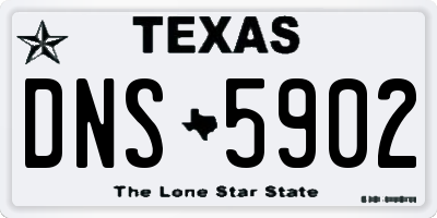 TX license plate DNS5902