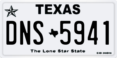 TX license plate DNS5941
