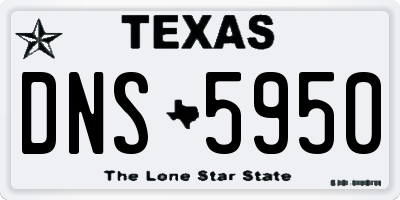 TX license plate DNS5950