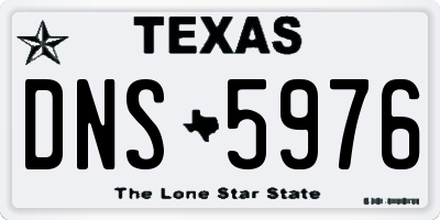 TX license plate DNS5976