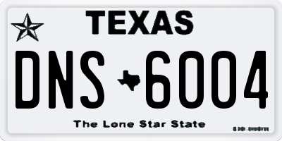 TX license plate DNS6004
