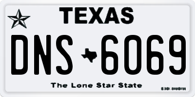 TX license plate DNS6069