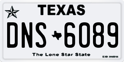 TX license plate DNS6089