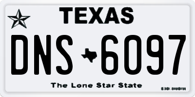 TX license plate DNS6097