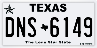 TX license plate DNS6149