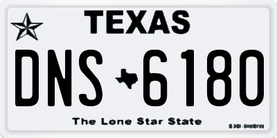 TX license plate DNS6180